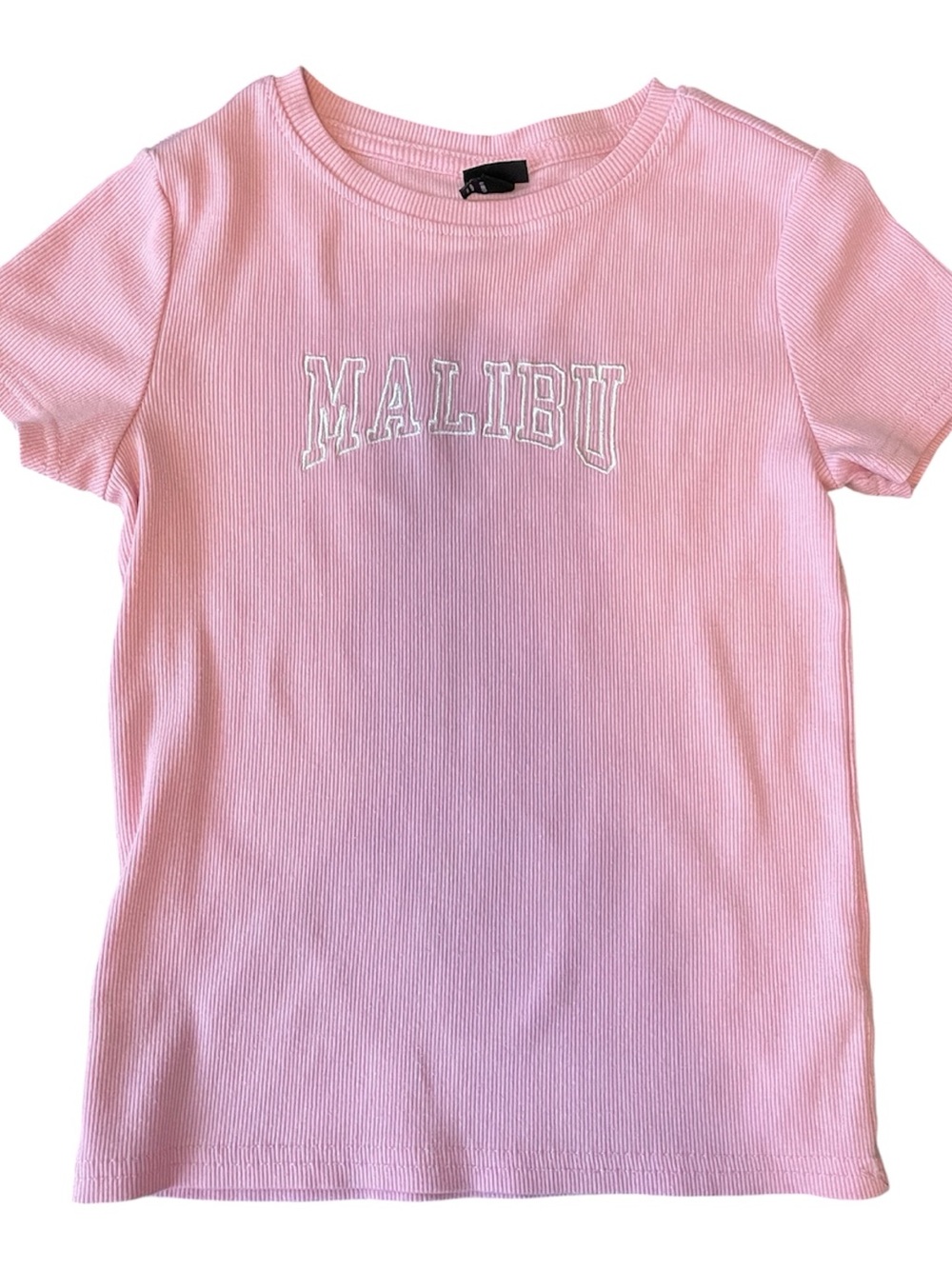 art class Pink Ribbed 'MALIBU' Short Sleeve Tee